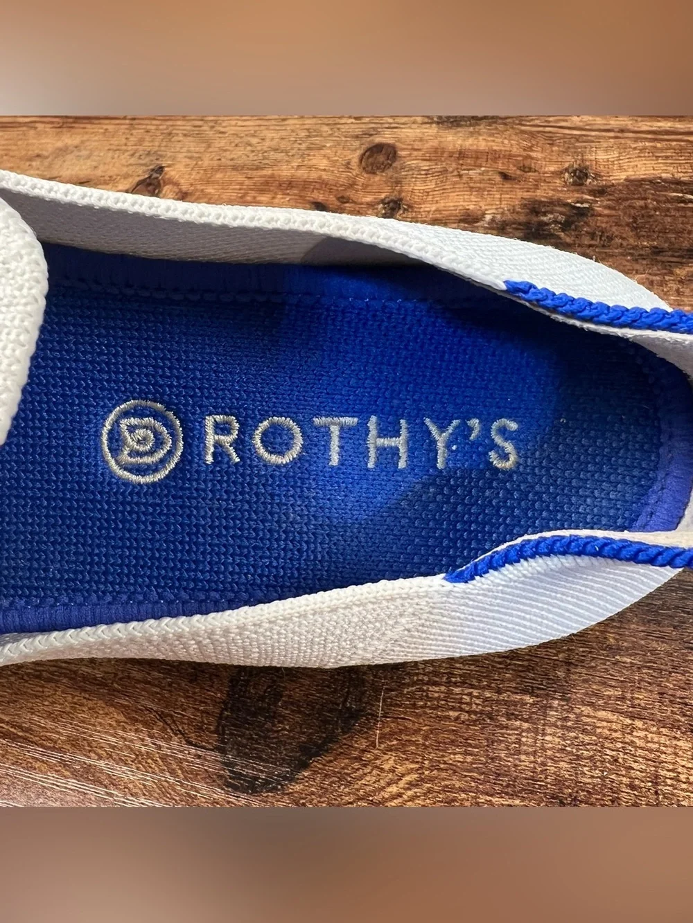 Rothys Sneaker Original Slip On White Knit Casual Shoes Women's 7